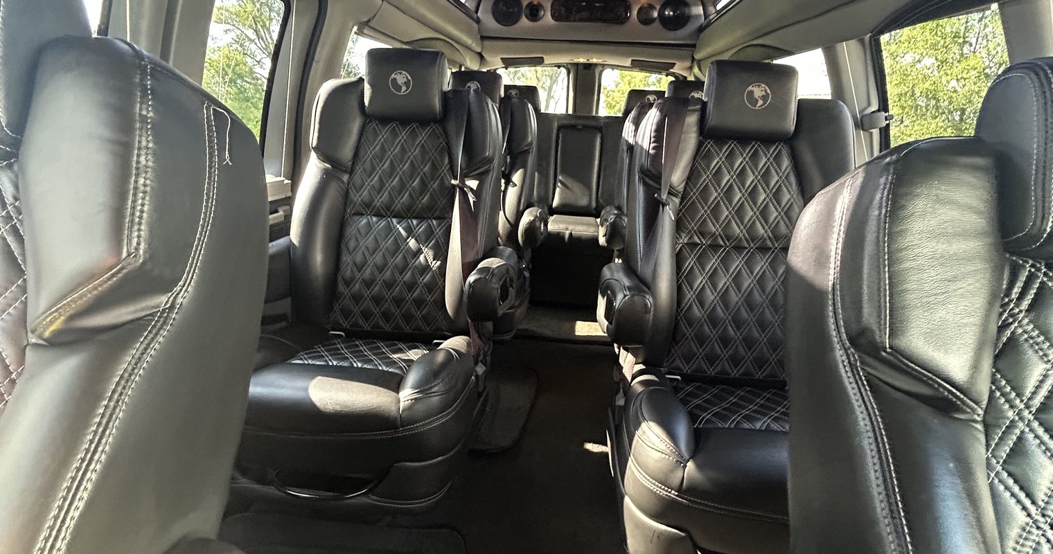 After interior detail conversion van fleet