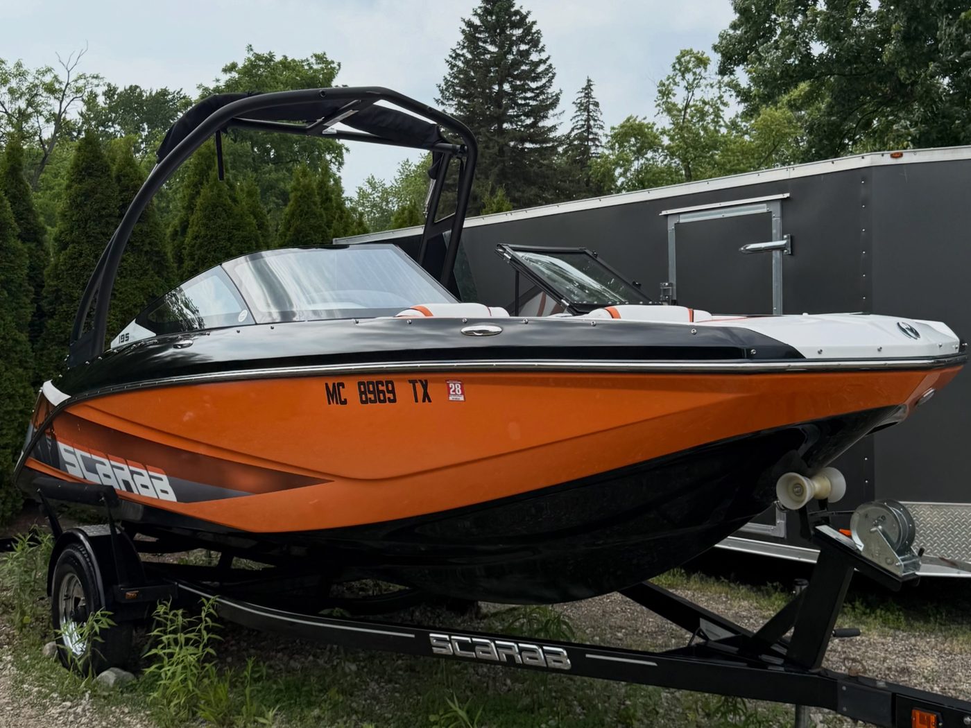 Scarab jet boat detailing Michigan