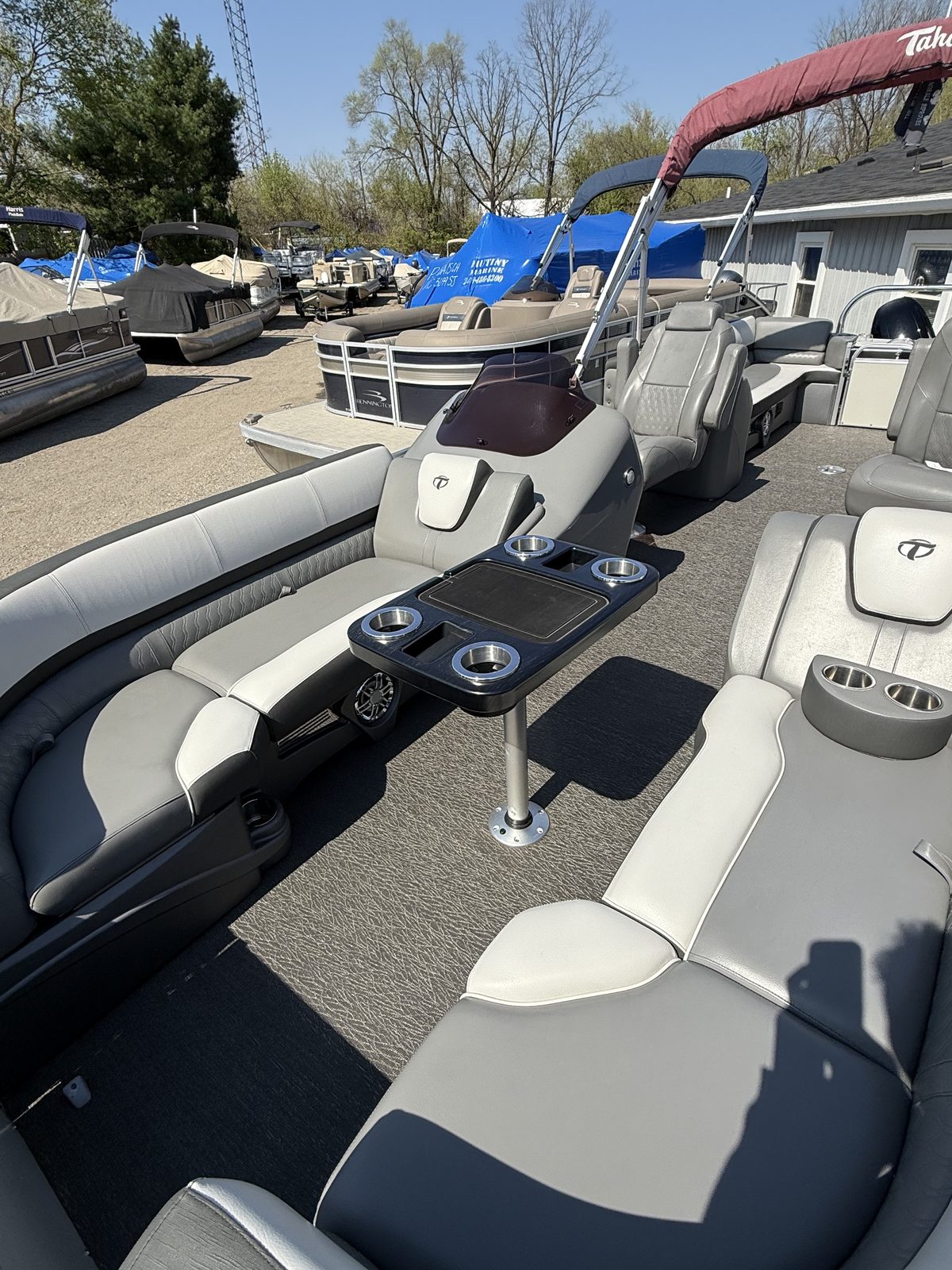 Boats lined up fleet detailing Michigan